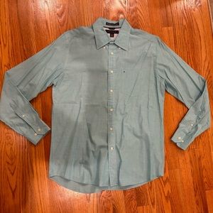 Tommy Hilfiger Graduate End-on-End sea foam green button down shirt